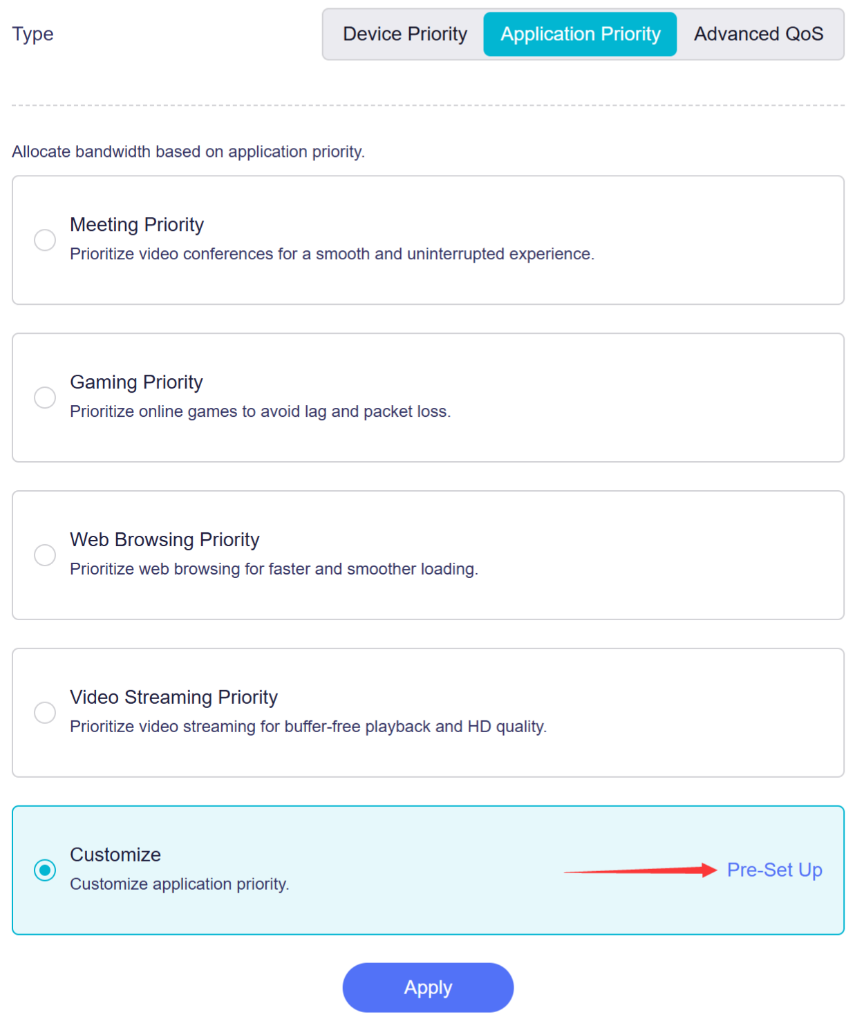 customize priority 1