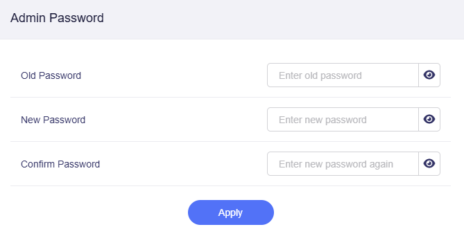 admin password