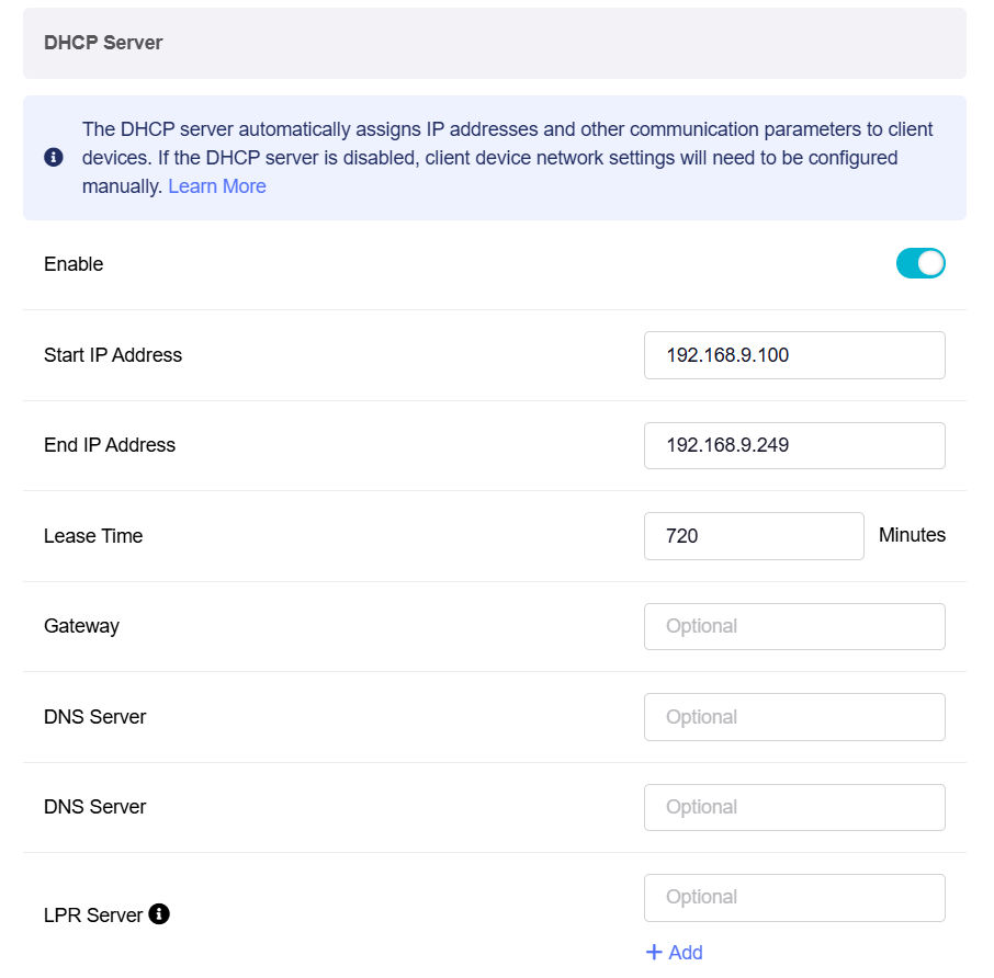 guest network dhcp advanced settings 2