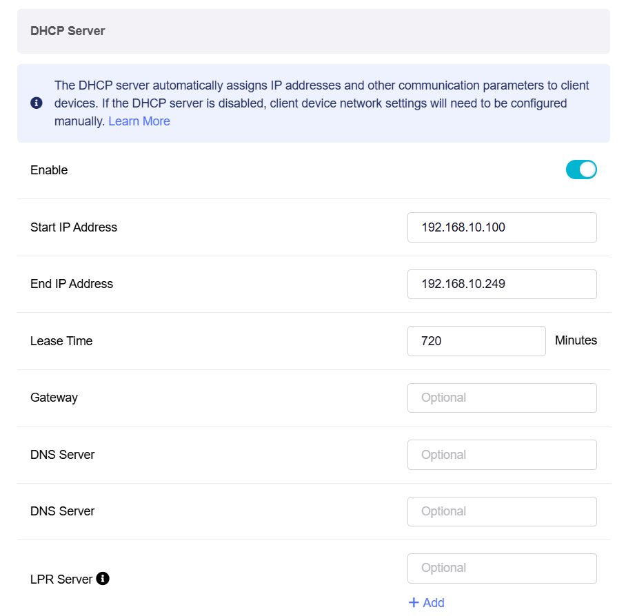 iot network dhcp advanced settings 2