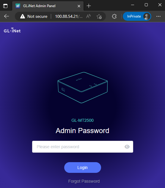 web admin panel