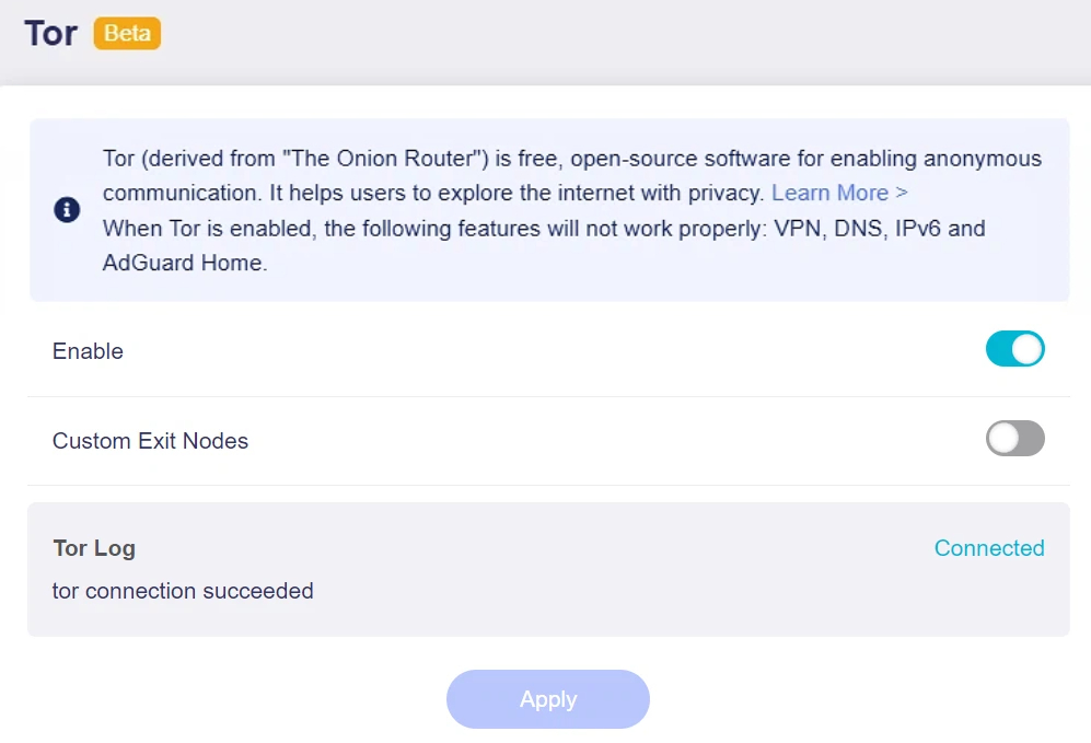 tor connected