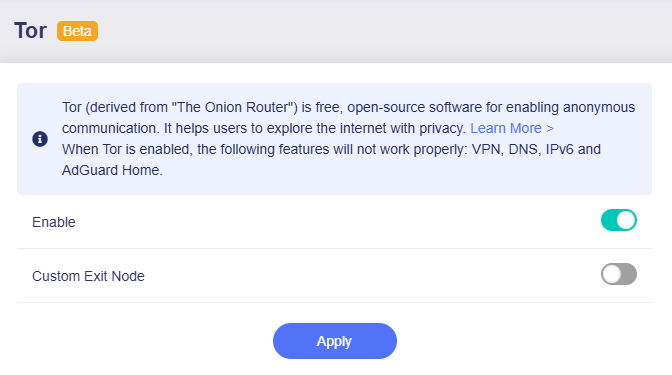 enable tor