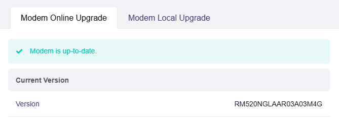 modem online upgrade