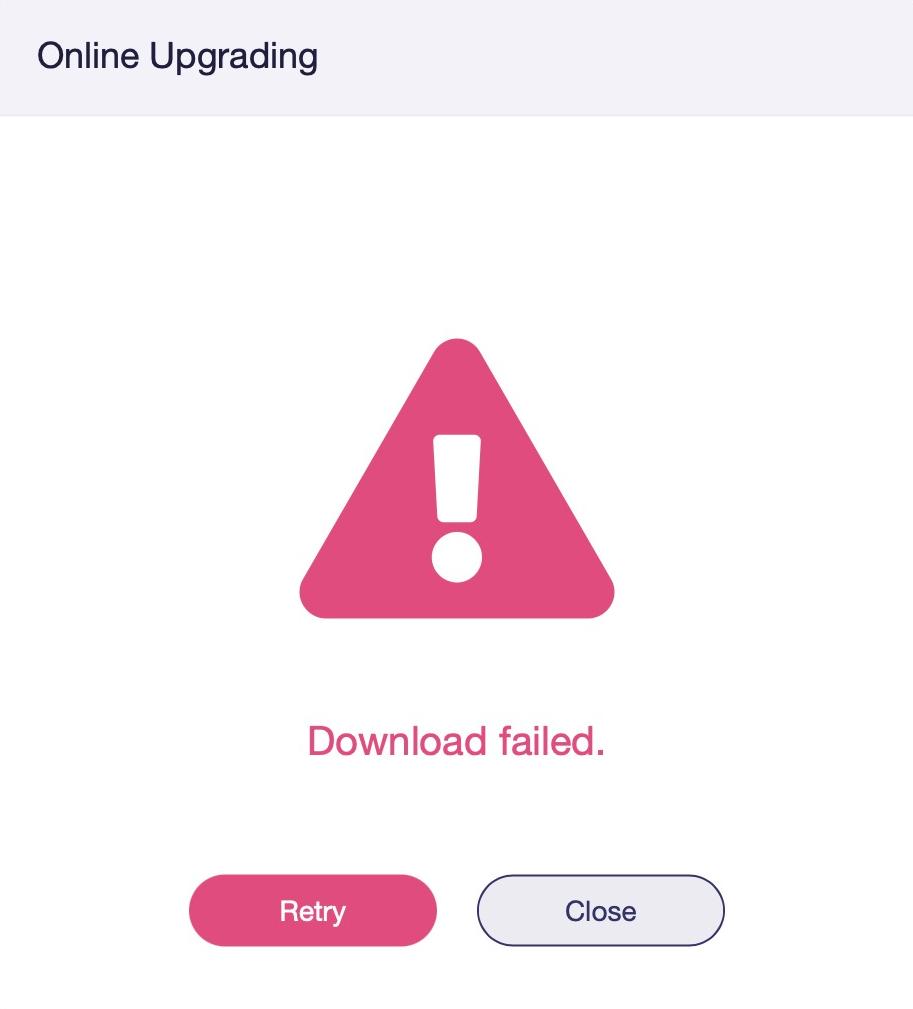 online download failed