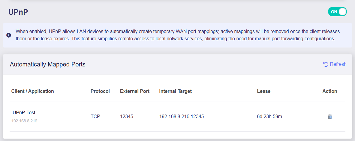 enable upnp