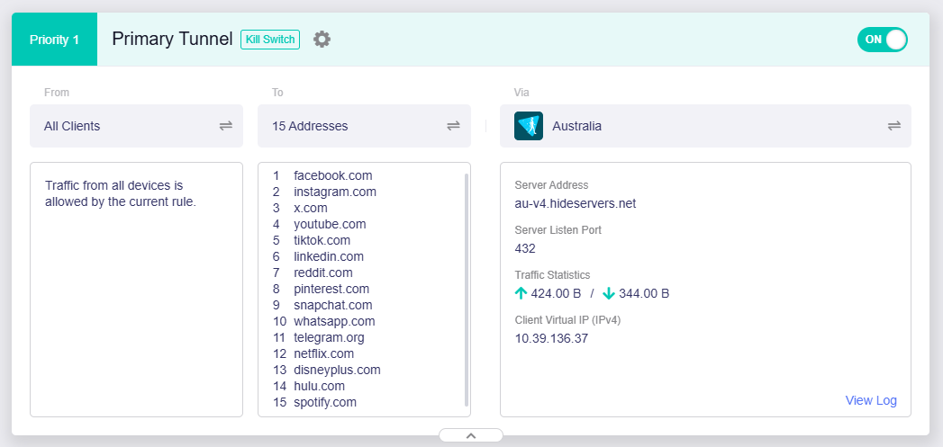 connected policy mode
