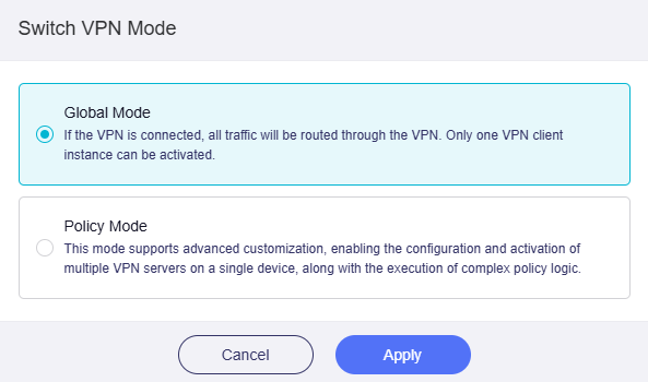 vpn mode