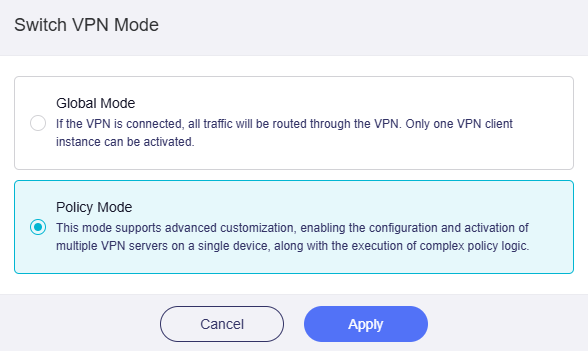 policy mode
