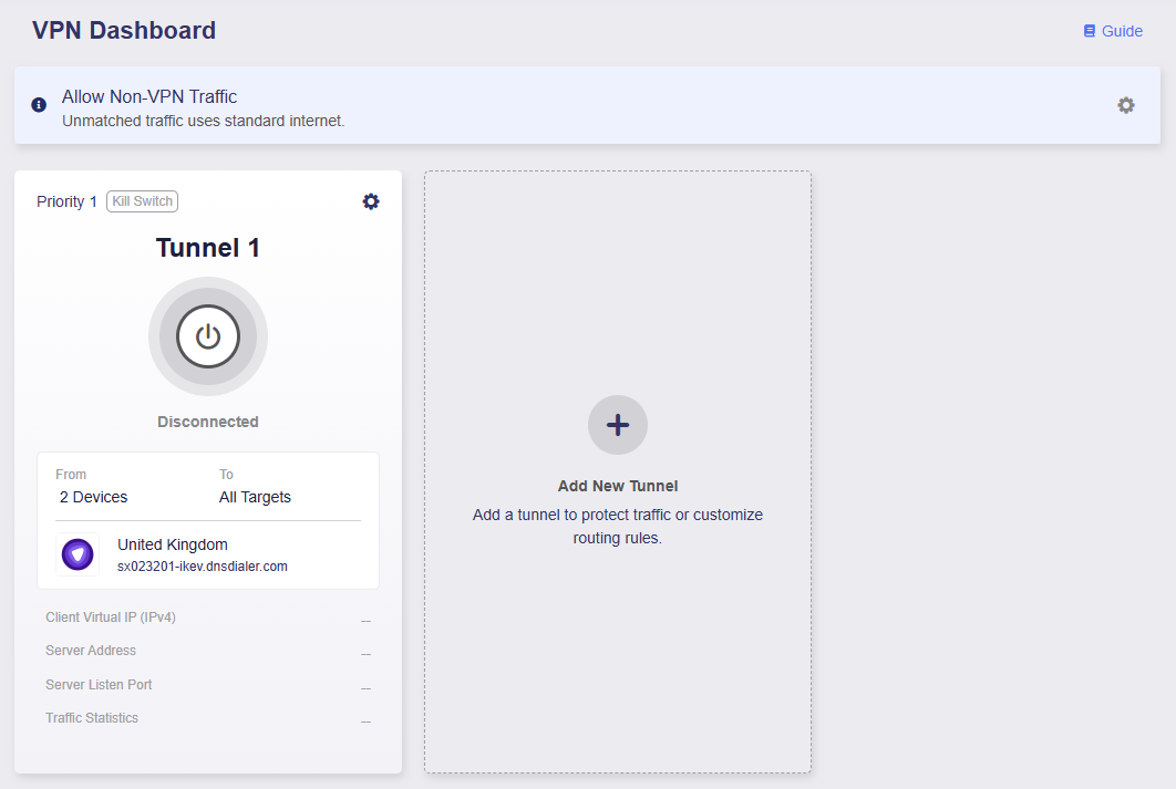 scenario 1 dashboard