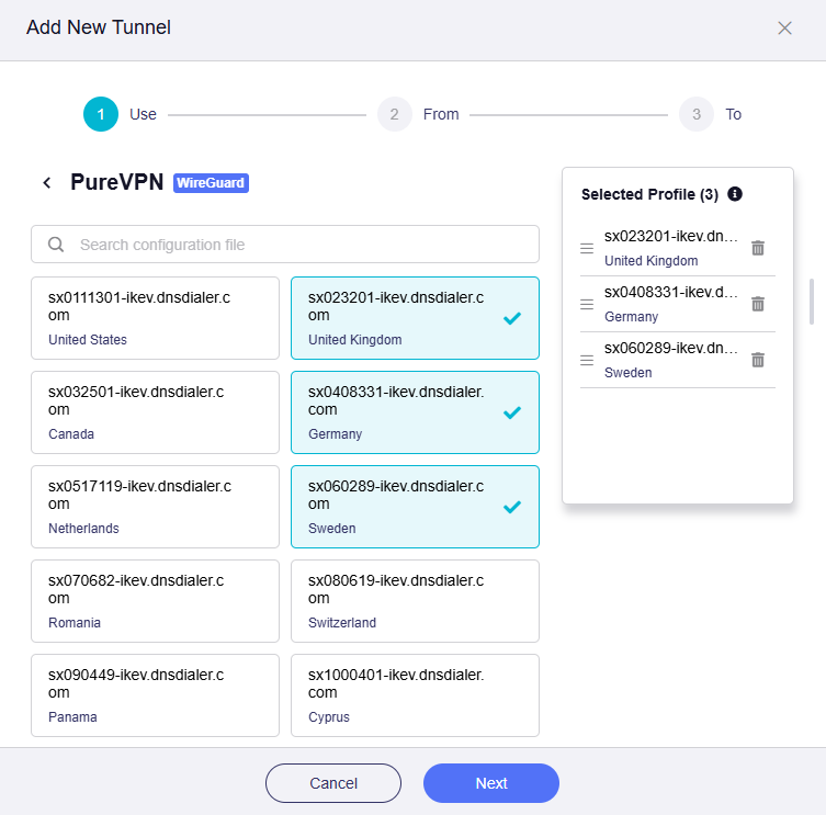 scenario 1 select profile