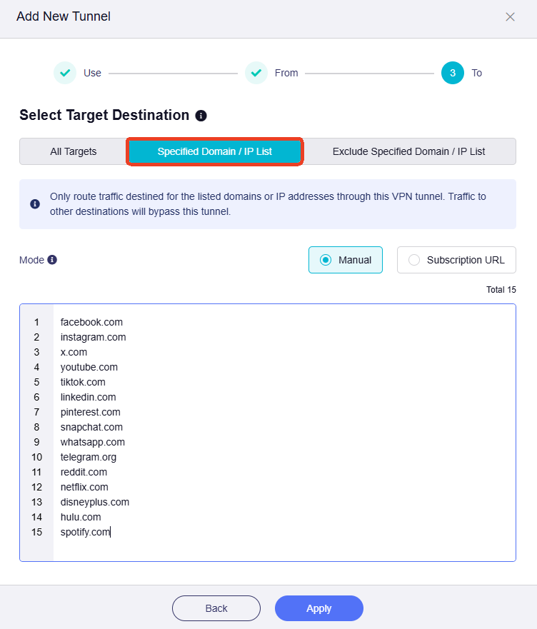 scenario 2 select target1