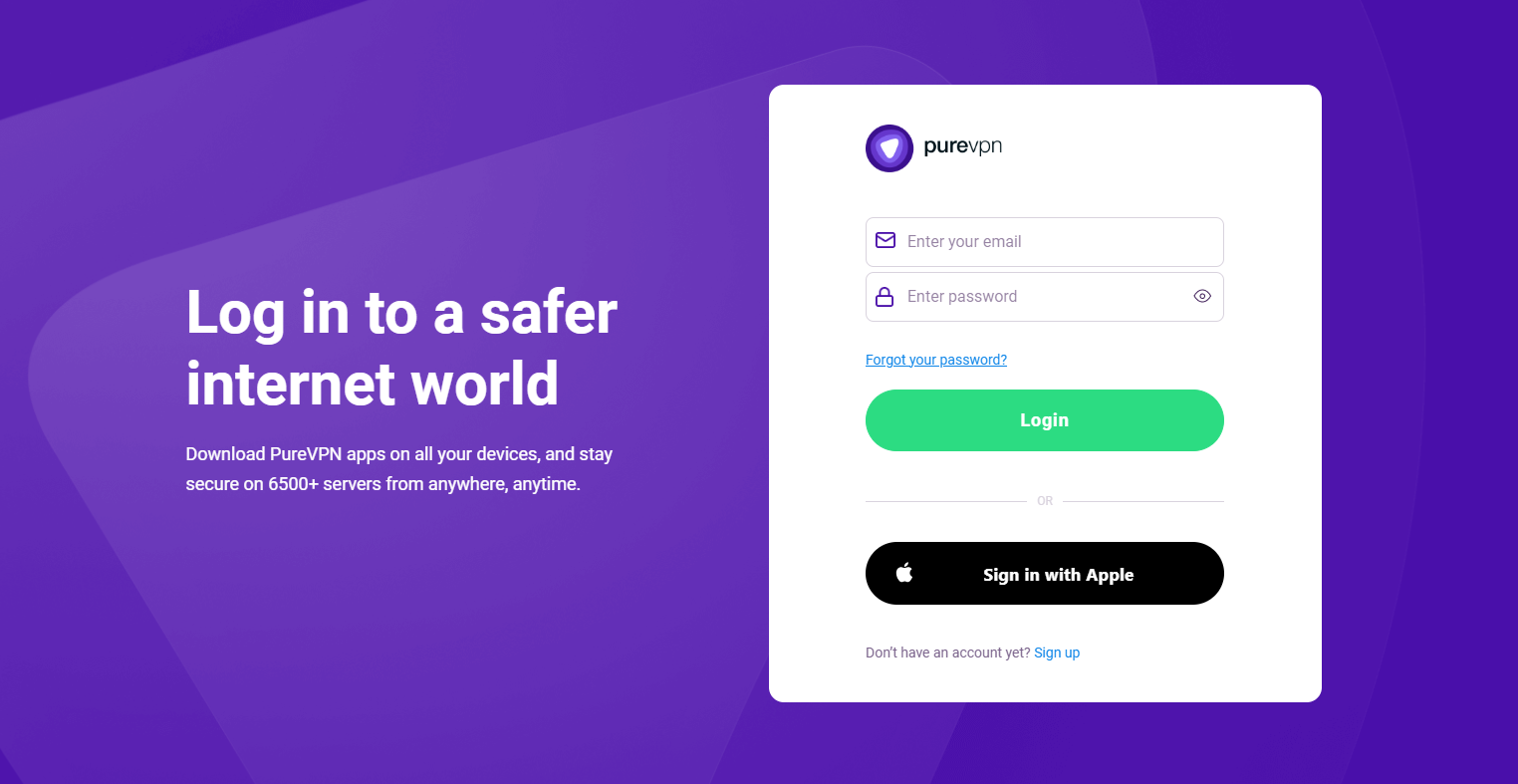 purevpn login