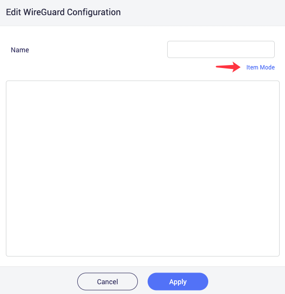 add wireguard by item mode