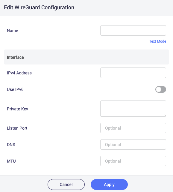 add wireguard by item mode