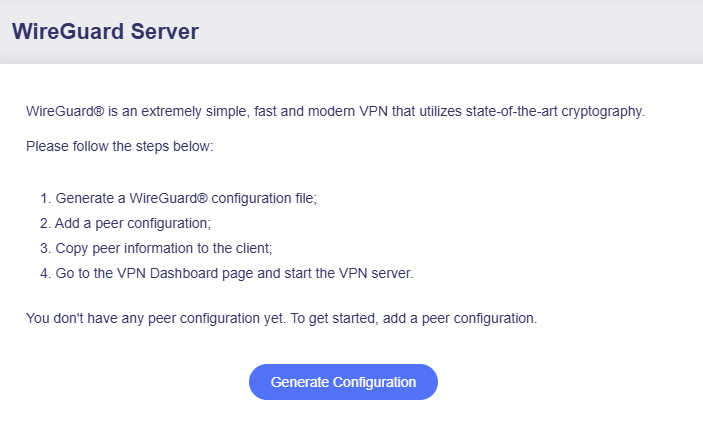 generate configuration