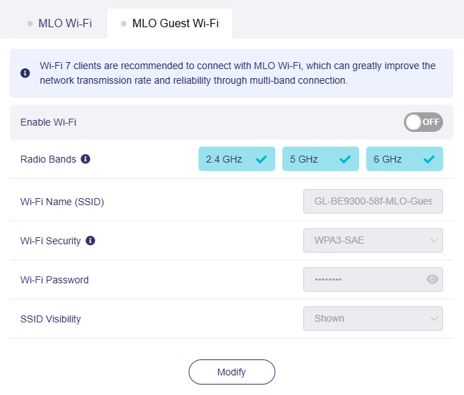 MLO Guest WiFi