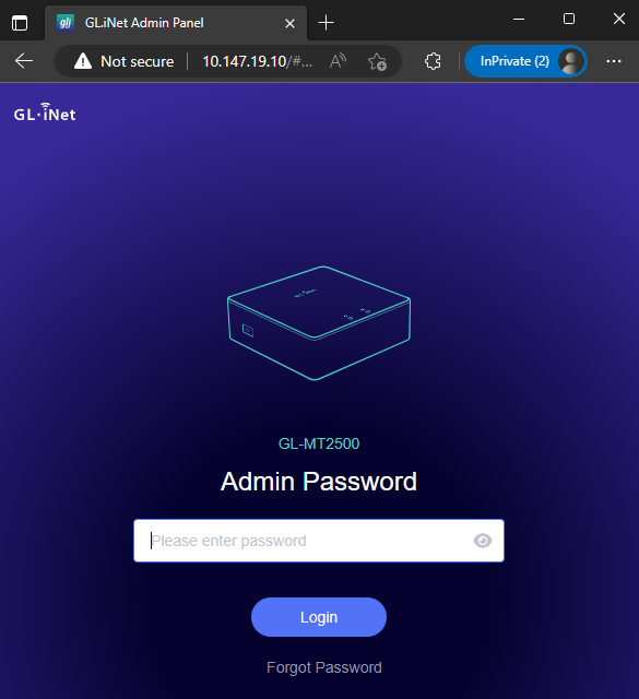 web admin panel