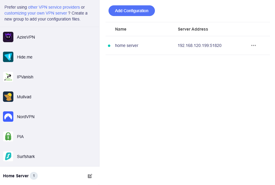 wgclient connected