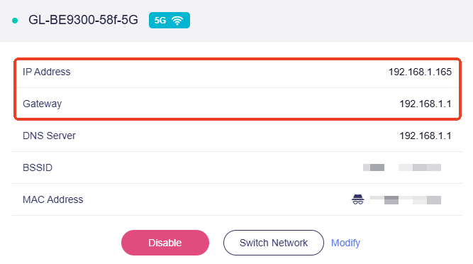 check wan subnet