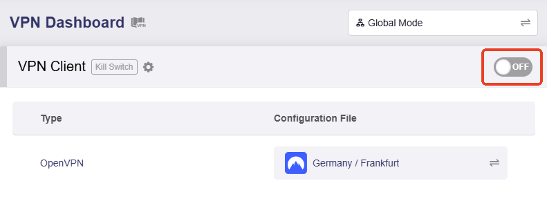 vpn client disabled v4.8