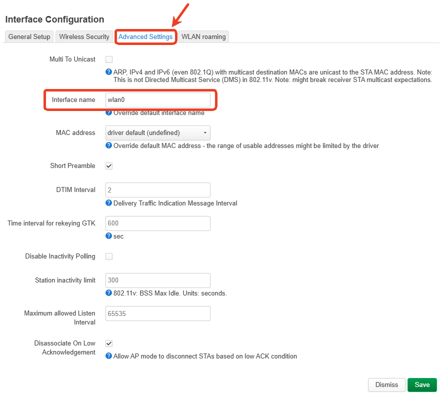 advanced settings