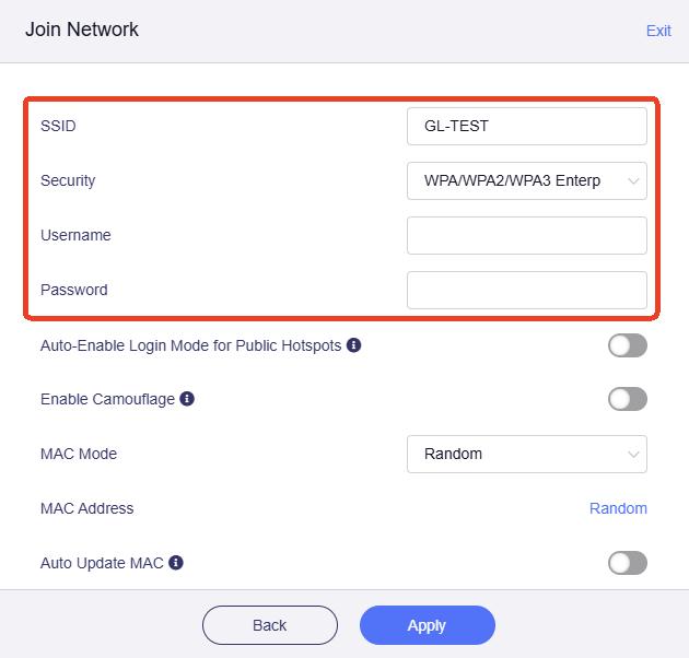 join eap in webgui