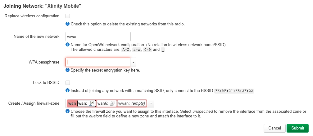 joining network