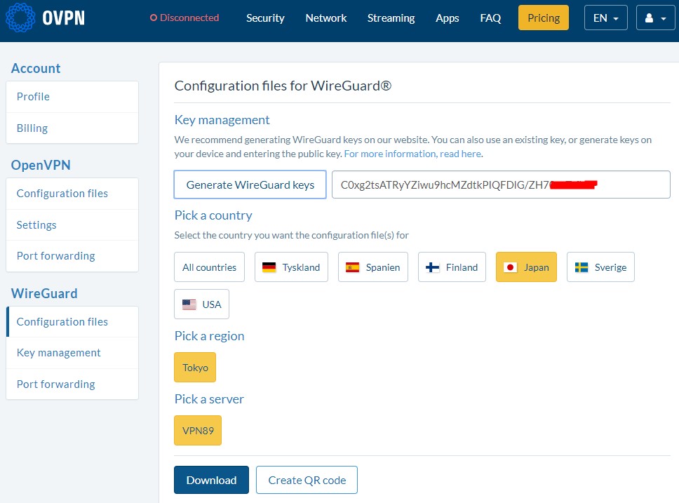 ovpn generate wireguard keys