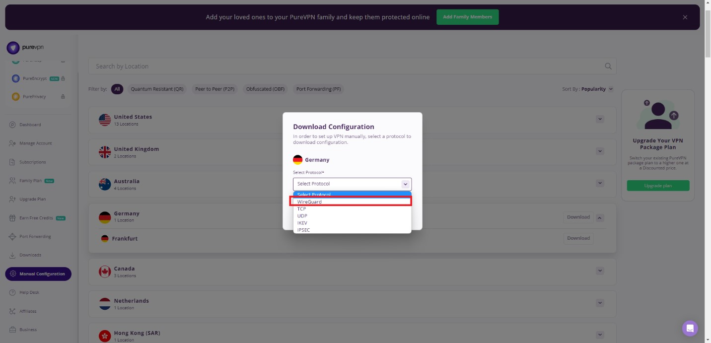 purevpn wireguard manual configuration