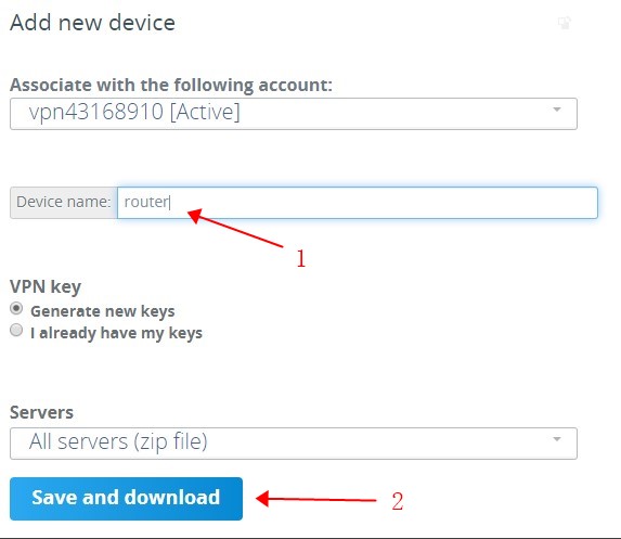 VPN.AC create wireguard profiles