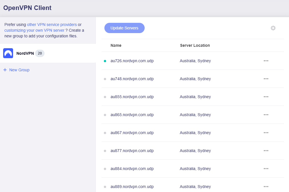 nordvpn connected