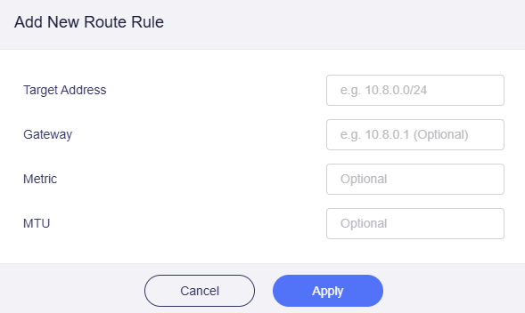 ovpnserver route rule