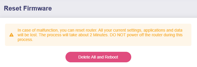 reset firmware