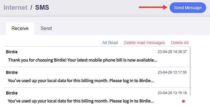sms new message