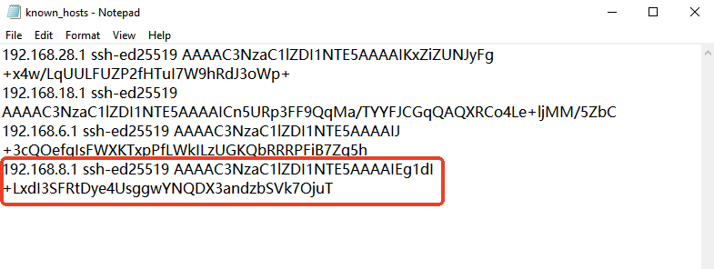 delete known hosts