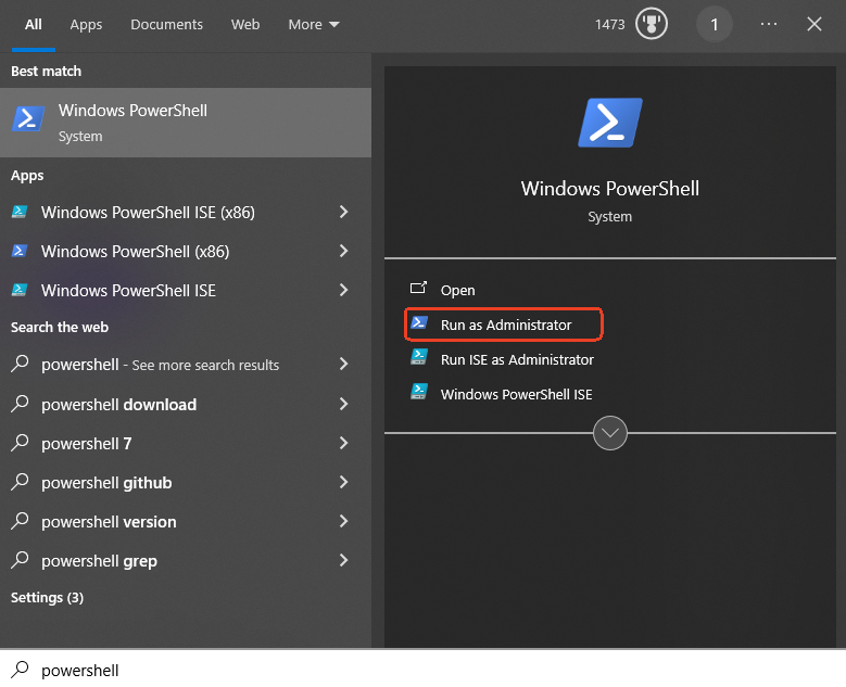 run powershell