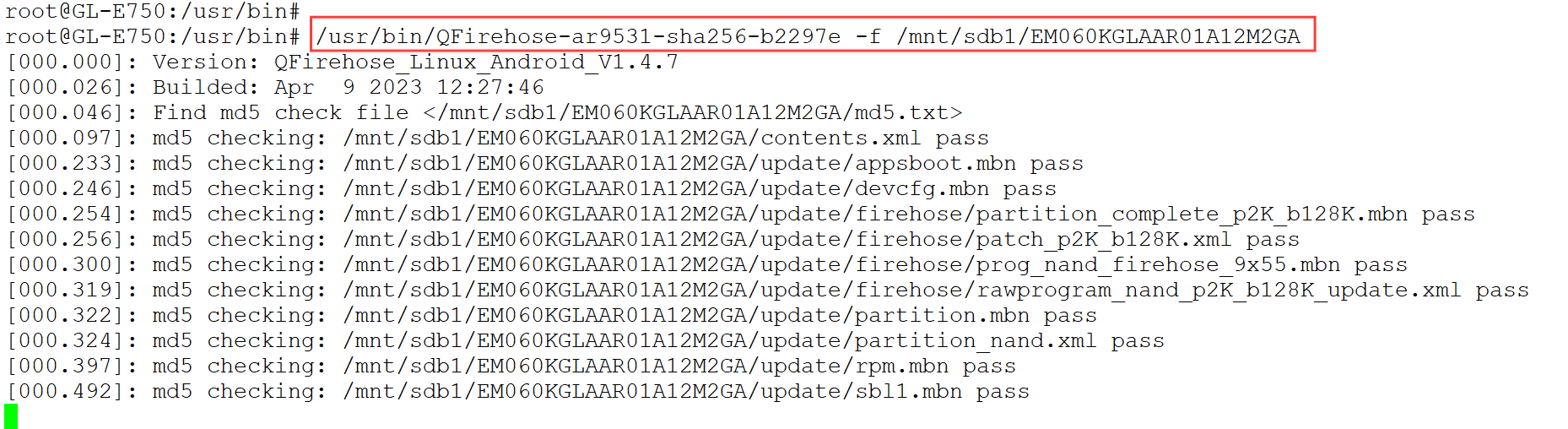 upgrade via QFirehose