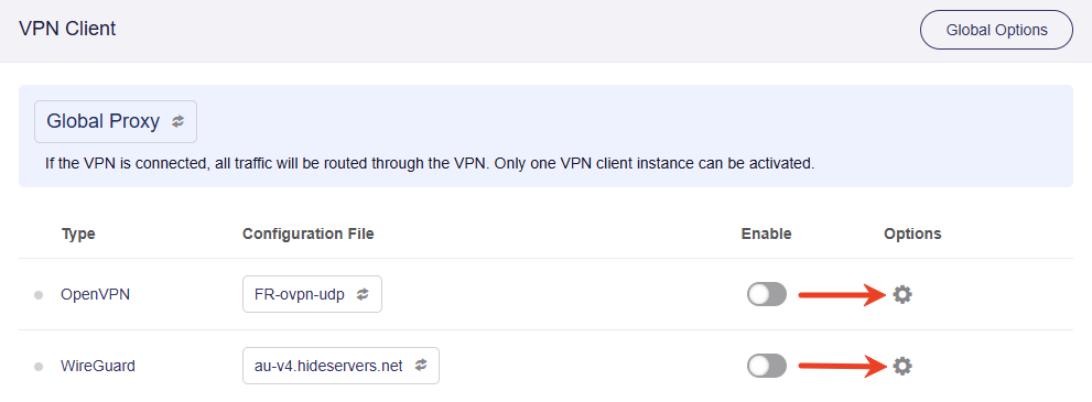 vpn client options