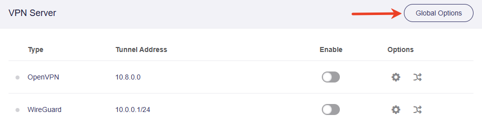 vpn server global options