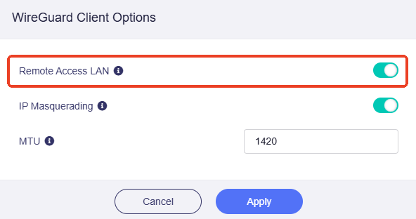 allow remote access lan