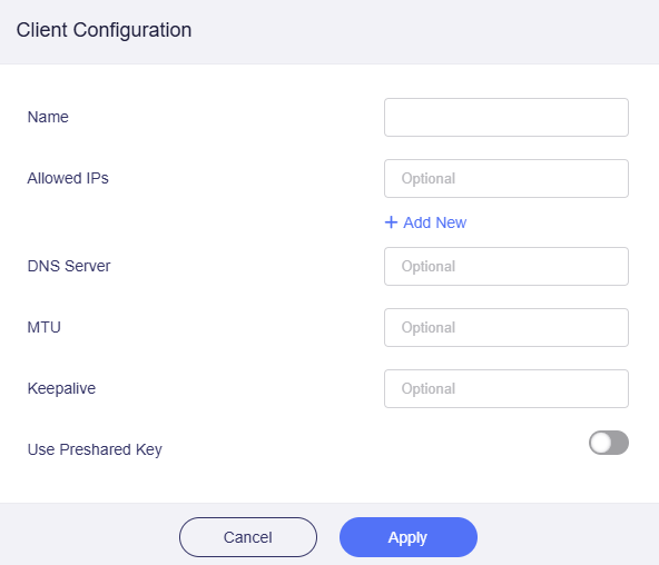 profile settings