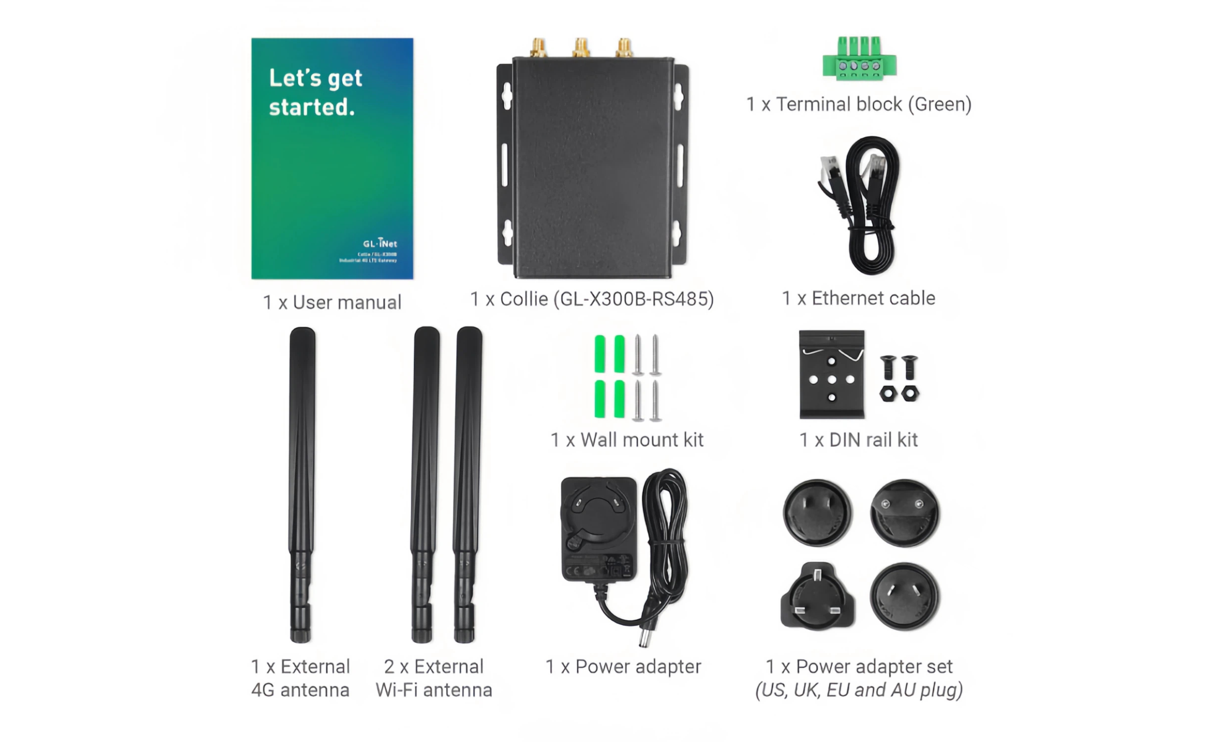 gl-x300b package contents