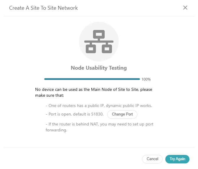 testing failed