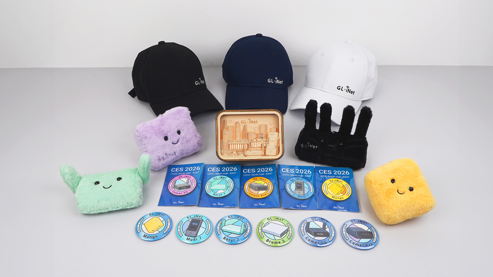 Exclusive GL.iNet CES 2026 giveaway merchandise