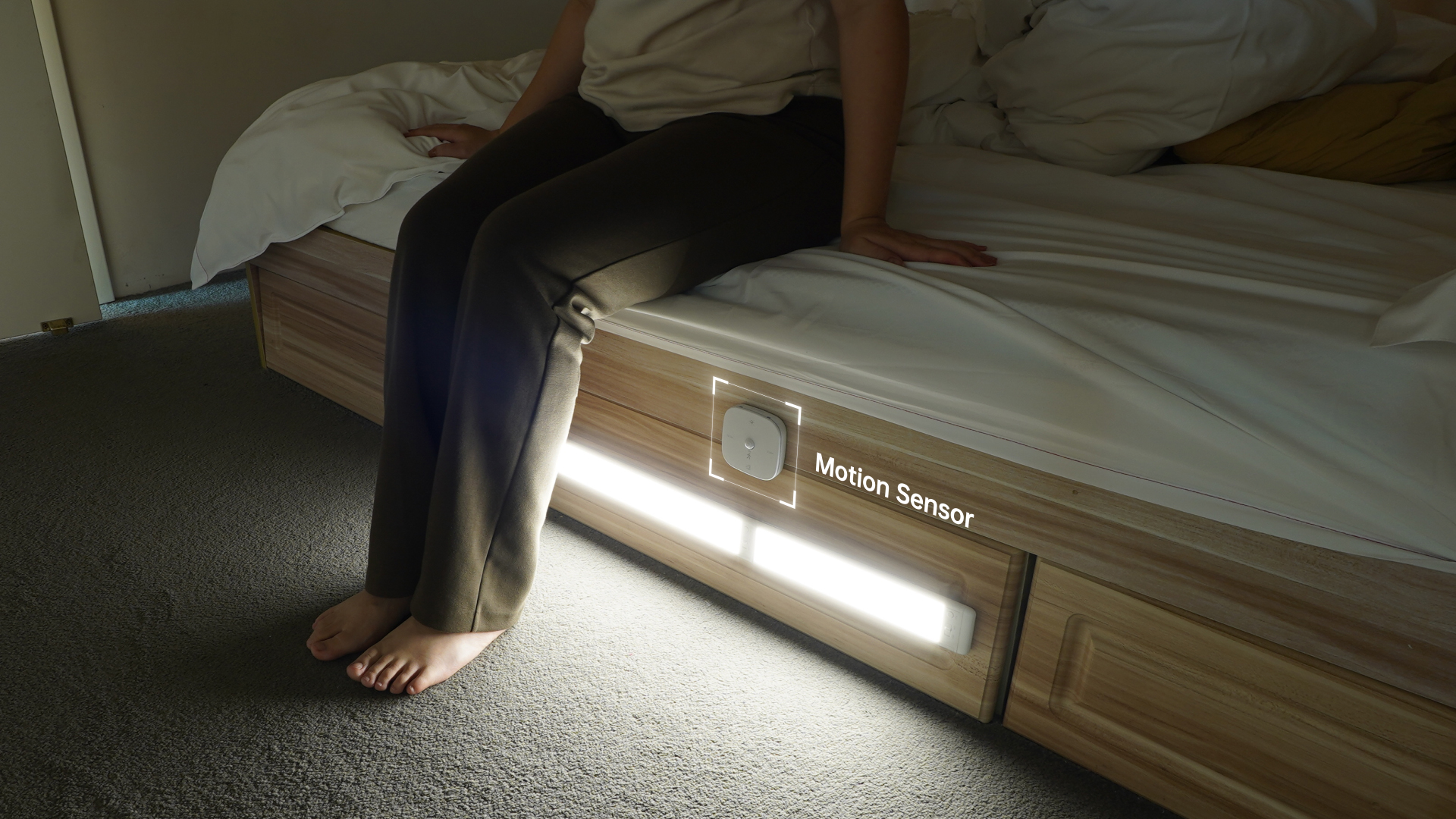 Lafaer Sense+ Motion Control by bedside for smart home lighting solution