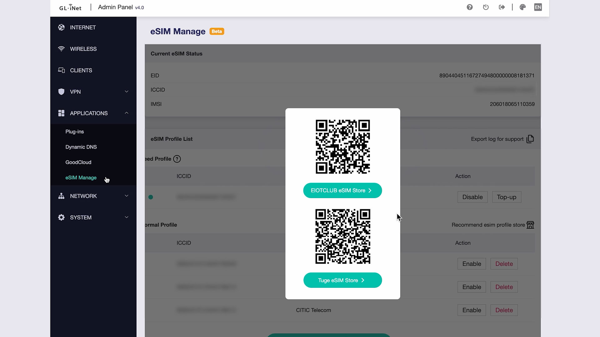 SIMPoYo eSIM Physical Card Supports GL.iNet Router