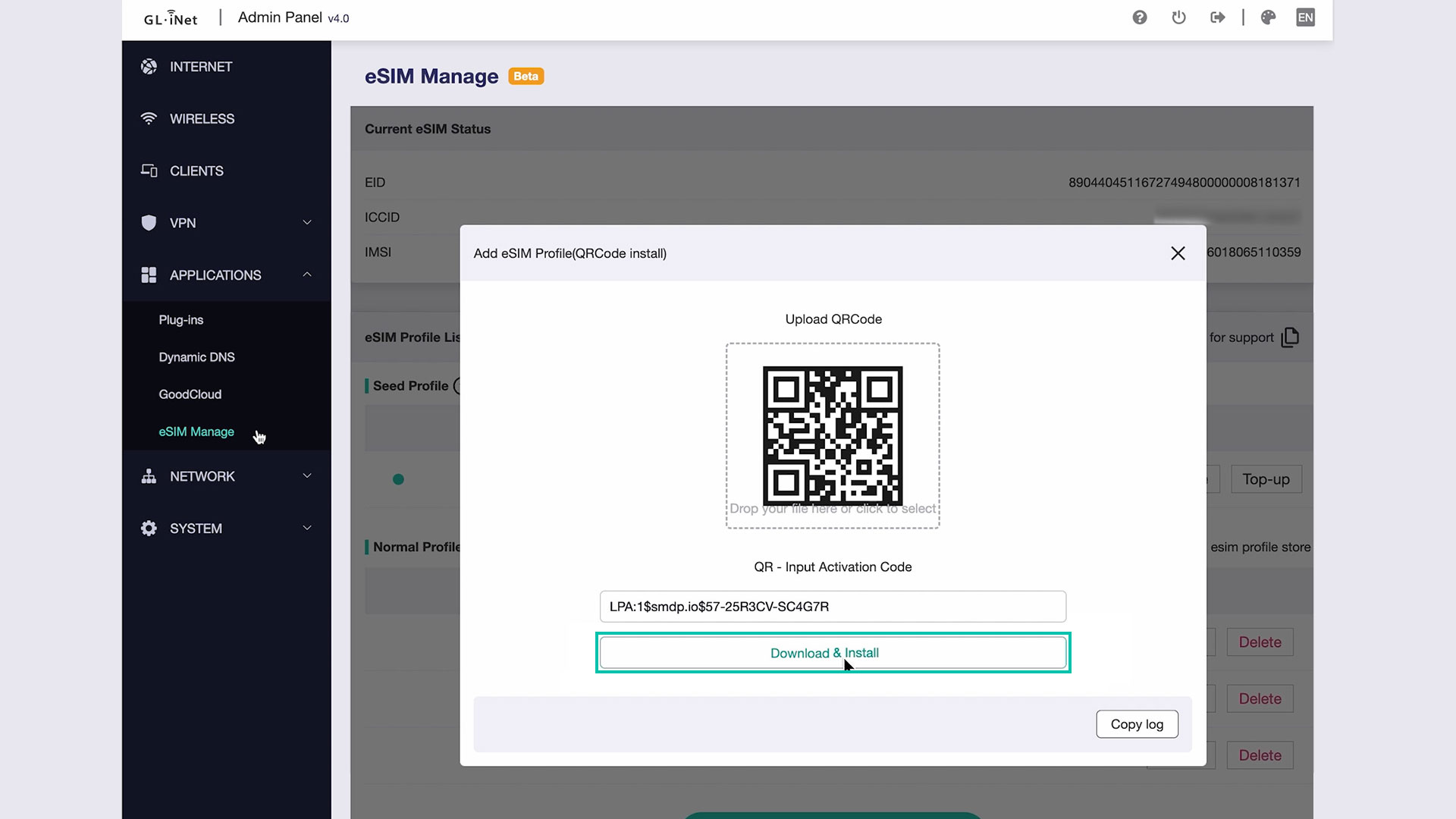 SIMPoYo eSIM Physical Card Supports GL.iNet Router