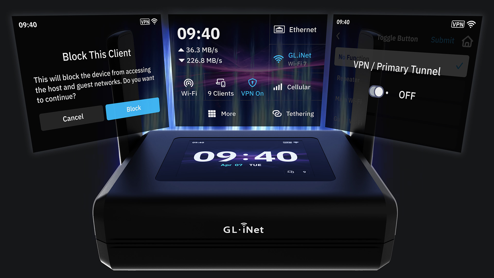 One-Tap Network Control