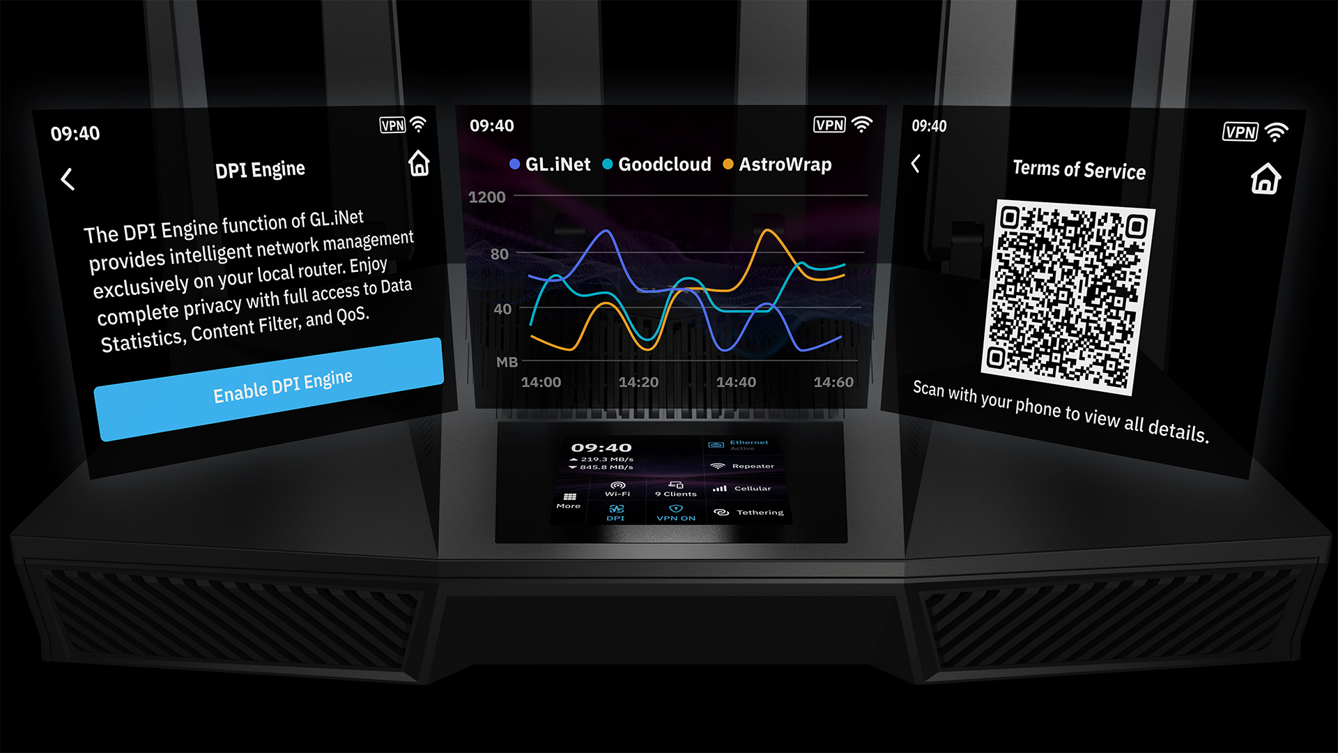 Flint 4 2.4-inch Touchscreen, Real-Time Status at a Glance